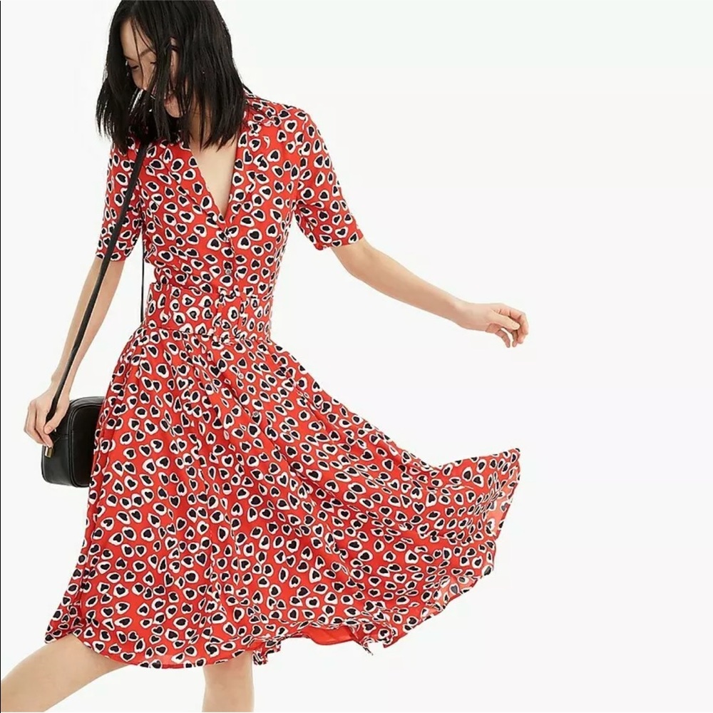 J Crew A line Midi shirtdress w/belt NWT